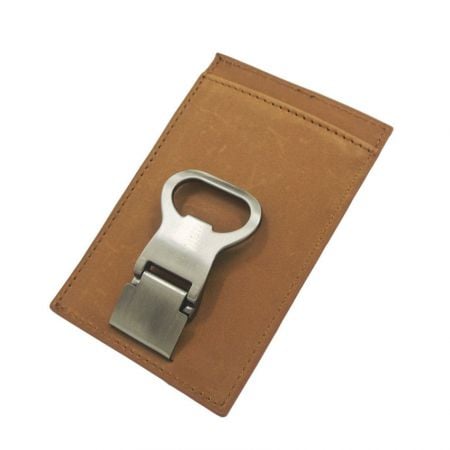 portafoglio portamonete in pelle personalizzato con apribottiglie