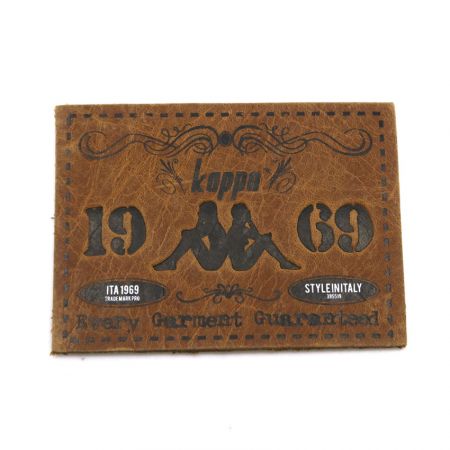 parche de cuero con logo de marca personalizado