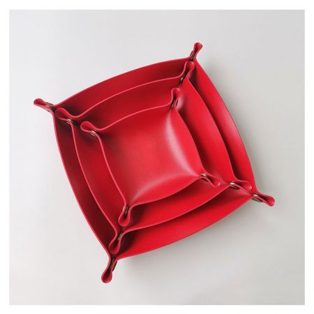 custom PU leather catchall tray