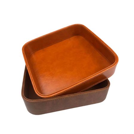 Individuelle Lederschale - Leder-Schreibtisch-Aufbewahrungsschale