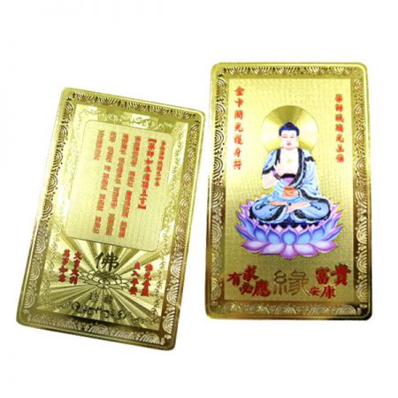Thẻ chúc phúc vàng Kuan Yin