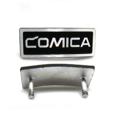custom metal brand name plate logo