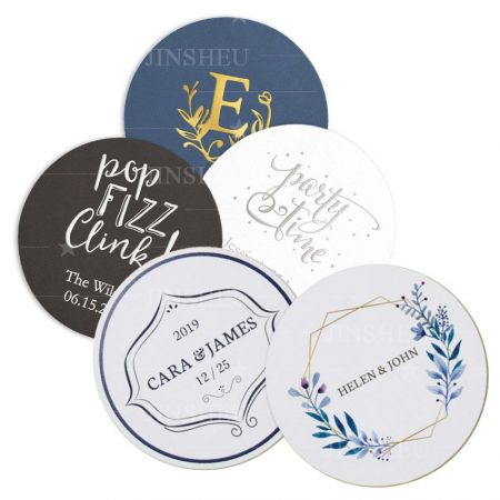 posavasos de papel de boda personalizados y económicos