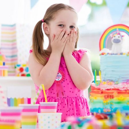 aangepast kinderverjaardag rozetlint