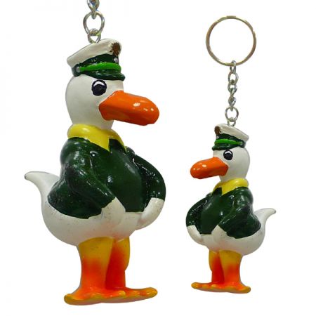 Tilpasset 3D-kubisk hård PVC-figur nøglering