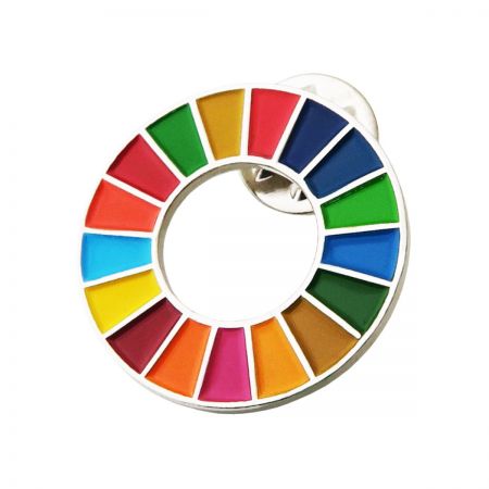 SDG kitűző puha zománccal, epoxi nélkül