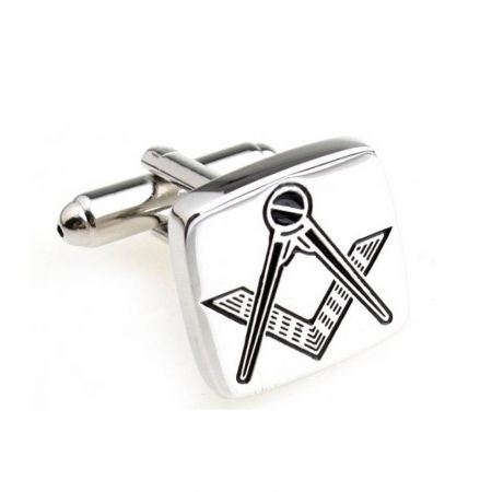 custom sterling silver masonic cufflinks