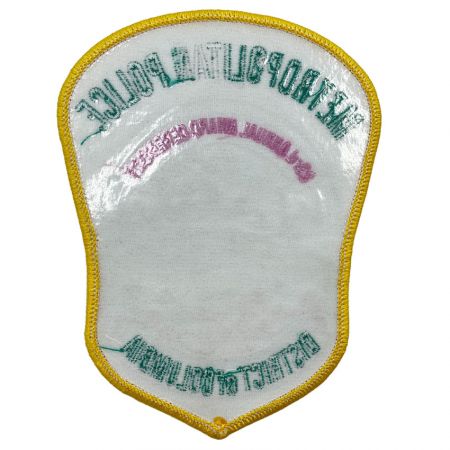 aangepaste strijkijzer politie badge