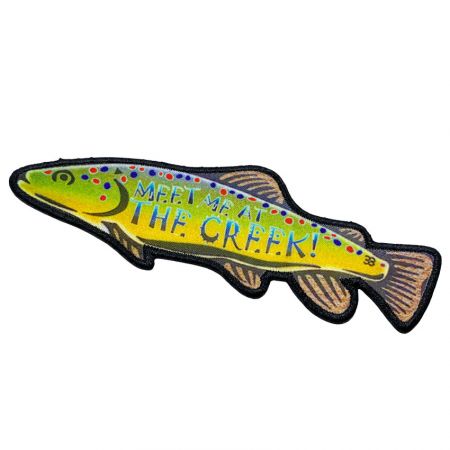 écusson de poisson en sublimation de teinture personnalisée à repasser