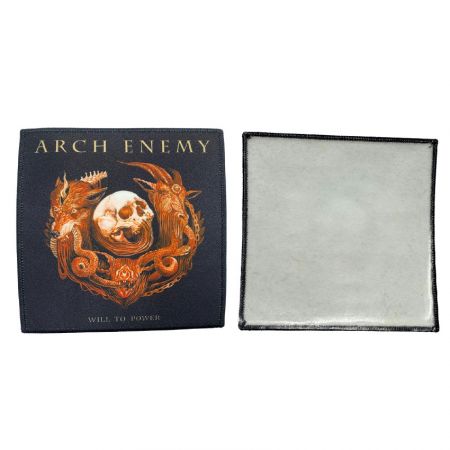custom iron on square printed patch