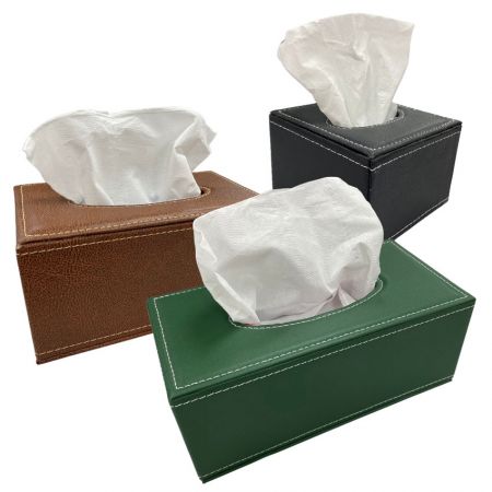 Leder-Serviettenbox - stilvolle PU-Leder-Taschentuchboxhalter im Großhandel