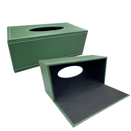 rechteckige Leder-Serviettenhalter