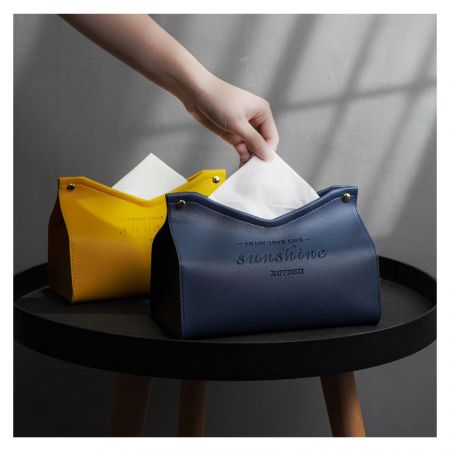 wholesale custom logo leather tissue box covers