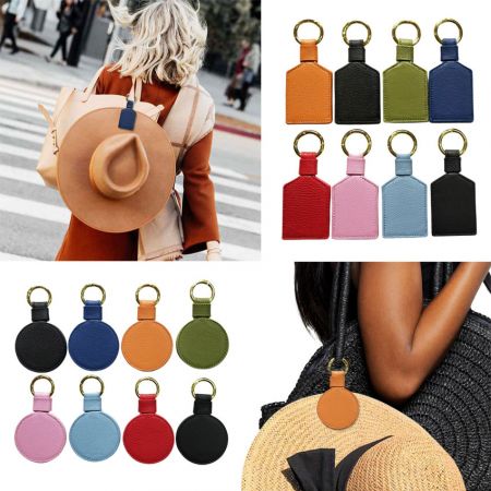 Clips de chapeau magnétiques en cuir pour le voyage