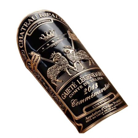 custom curved wine label