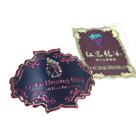 personalized metal wine bottle labels