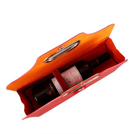custom logo leather wine bottle holder bag