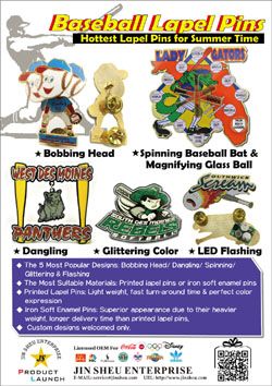 Pins de lapela de beisebol