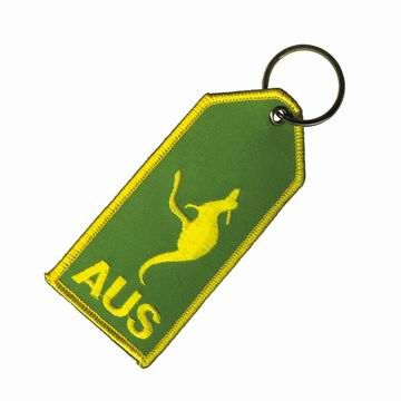 Fabric Embroidery key tags - Fabric Embroidery key tags
