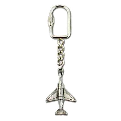 Llavero de avión de peltre