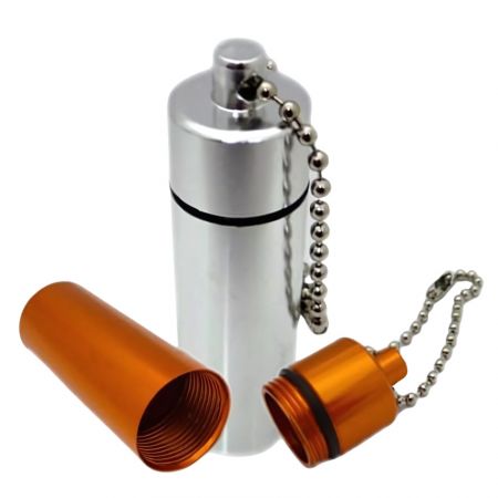 Pill container keychain - LOGO keychain pill holder for nitroglycerin