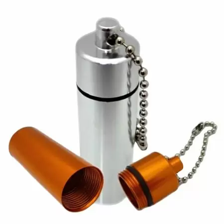 Pill container keychain - LOGO keychain pill holder for nitroglycerin