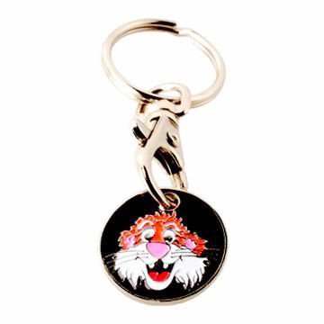 gepersonaliseerde ijzeren trolley token sleutelhanger