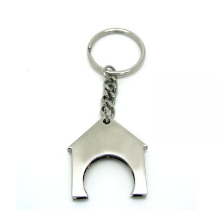 Móc khóa đồng xu xe đẩy hình nhà khuyến mãi