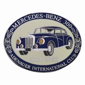 znaczki na grill Mercedesa - chromowe metalowe emblematy samochodowe