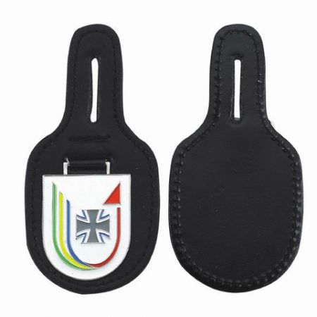 Custom leather badge holder