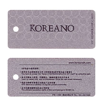Carte en plastique PVC