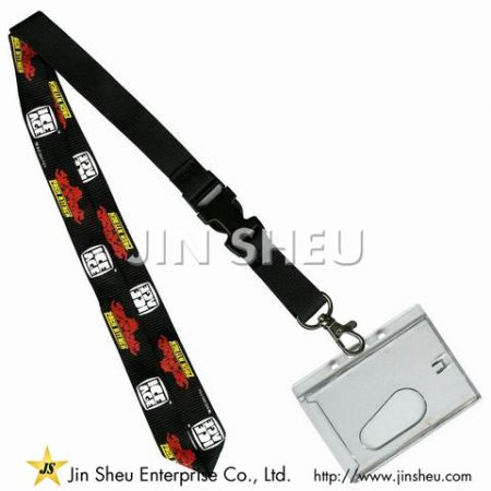 Soportes de insignia con cordón impreso - Soportes de insignia con cordón impreso