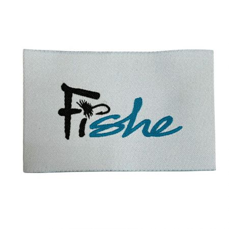 Etichetta tessuta personalizzata con taglio a fustella per cucito - Etichetta tessuta personalizzata con taglio a fustella per cucito