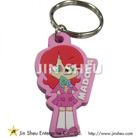 personalized pvc rubber key chains