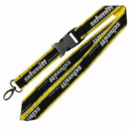 Double Layer Lanyard with Reflective Stitch - Customized Woven Reflective Lanyards