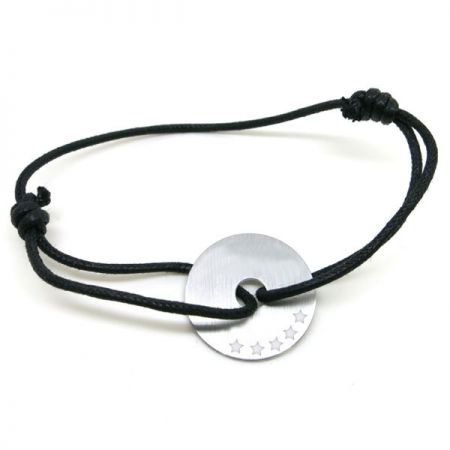 Aangepaste gewaxte koord armband