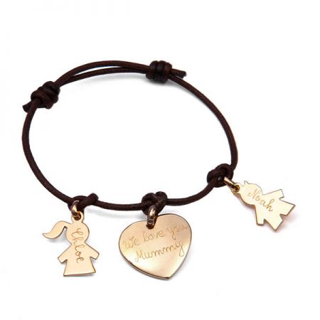 glijdende armband met bedel