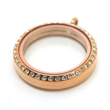 drijvende locket met kristal