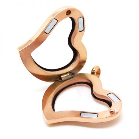 drijvende charme locket sleutelhanger
