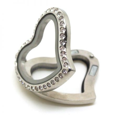 drijvende charme locket hanger hartvormig