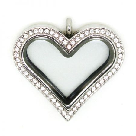 RVS Hartvormige Drijvende Locket