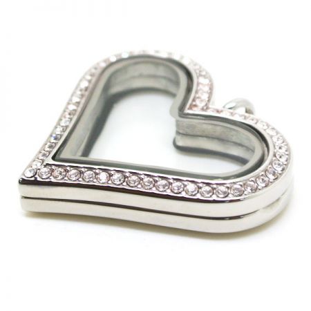 gouden drijvende locket hartvormig