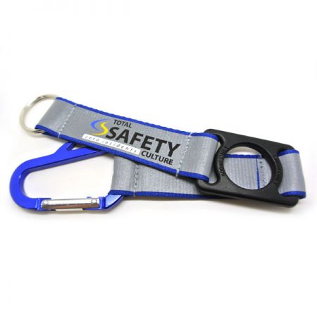 porte-clés avec mousqueton et logo personnalisé