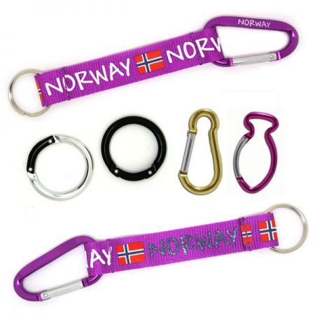 Karabiner im Großhandel mit Riemen und Ring