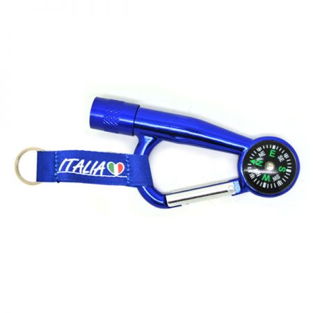 アウトドアコンパスLEDカラビナキーチェーン - アウトドアコンパスLEDカラビナキーチェーン