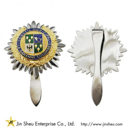 Silver Soldered Metal Clips for Cap Badges