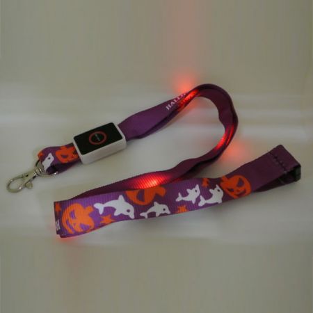 Lys opp snorer - Polyester LED blinkende lanyard