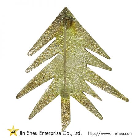 kerstboom broche