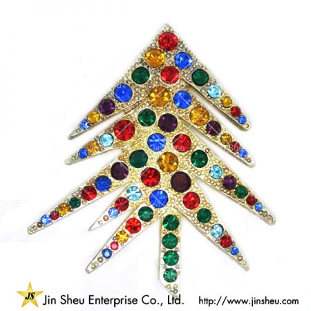 Vintage kerstboom figuurlijke broche speld - Vintage kerstboom figuurlijke broche speld