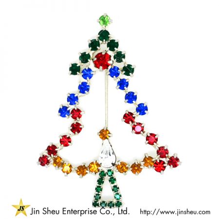 Open ontwerp kerstboomspeld - kerstboomspelden broches